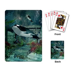 Wonderful Orca In Deep Underwater World Playing Card by FantasyWorld7