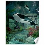 Wonderful Orca In Deep Underwater World Canvas 12  x 16   11.86 x15.41  Canvas - 1