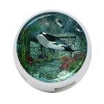 Wonderful Orca In Deep Underwater World 4-Port USB Hub (Two Sides) Front