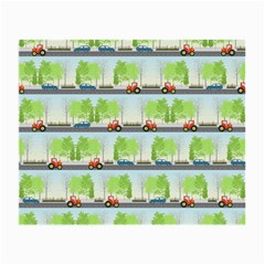 Cars And Trees Pattern Small Glasses Cloth by linceazul