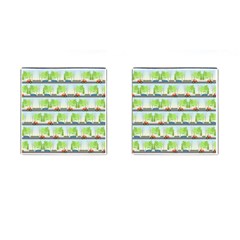 Cars And Trees Pattern Cufflinks (square) by linceazul