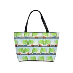 Cars And Trees Pattern Shoulder Handbags by linceazul