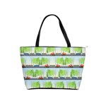 Cars And Trees Pattern Shoulder Handbags Front