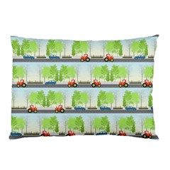 Cars And Trees Pattern Pillow Case (two Sides) by linceazul