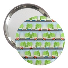 Cars And Trees Pattern 3  Handbag Mirrors by linceazul