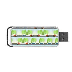 Cars And Trees Pattern Portable Usb Flash (two Sides) by linceazul