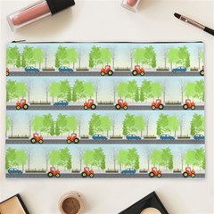 Cars And Trees Pattern Cosmetic Bag (xxl) by linceazul