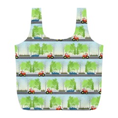 Cars And Trees Pattern Full Print Recycle Bags (l)  by linceazul