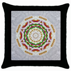 Fauna In Bohemian Midsummer Style Throw Pillow Case (black) by pepitasart