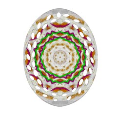 Fauna In Bohemian Midsummer Style Oval Filigree Ornament (two Sides) by pepitasart