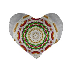 Fauna In Bohemian Midsummer Style Standard 16  Premium Heart Shape Cushions by pepitasart