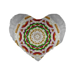 Fauna In Bohemian Midsummer Style Standard 16  Premium Flano Heart Shape Cushions by pepitasart