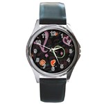 Hearts Round Metal Watch Front