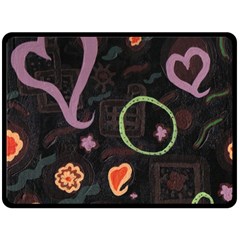 Hearts Double Sided Fleece Blanket (large)  by snowwhitegirl