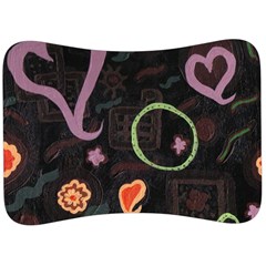 Hearts Velour Seat Head Rest Cushion