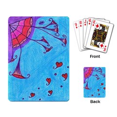 Hearts And Blue Playing Card by snowwhitegirl