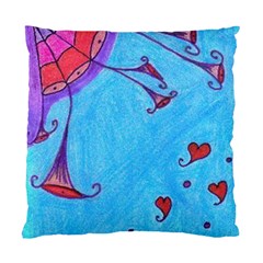 Hearts And Blue Standard Cushion Case (two Sides) by snowwhitegirl