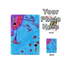 Hearts And Blue Playing Cards 54 (mini)  by snowwhitegirl