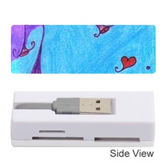 Hearts And Blue Memory Card Reader (stick) by snowwhitegirl