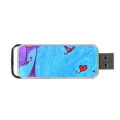 Hearts And Blue Portable Usb Flash (two Sides) by snowwhitegirl