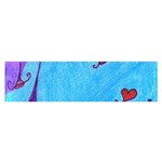 Hearts And Blue Satin Scarf (Oblong) Front