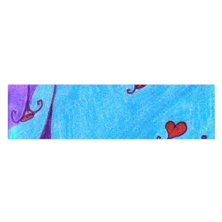 Hearts And Blue Satin Scarf (Oblong)