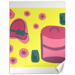 Candy Pink Hat Canvas 18  X 24   by snowwhitegirl