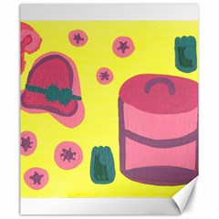 Candy Pink Hat Canvas 20  X 24   by snowwhitegirl