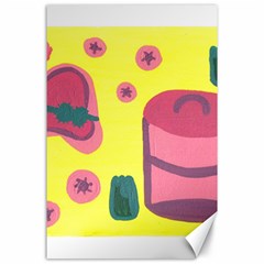 Candy Pink Hat Canvas 24  X 36  by snowwhitegirl