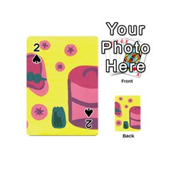 Candy Pink Hat Playing Cards 54 (mini)  by snowwhitegirl