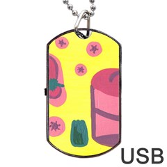 Candy Pink Hat Dog Tag Usb Flash (two Sides) by snowwhitegirl