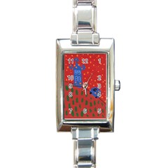 Almost Home Rectangle Italian Charm Watch by snowwhitegirl