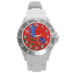 Almost Home Round Plastic Sport Watch (l) by snowwhitegirl