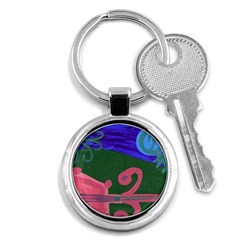 Pink Guitar Key Chains (round)  by snowwhitegirl