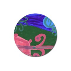 Pink Guitar Magnet 3  (round) by snowwhitegirl