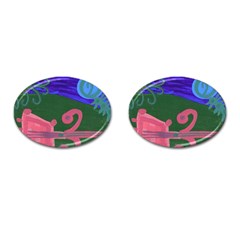 Pink Guitar Cufflinks (oval) by snowwhitegirl