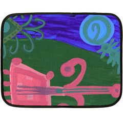 Pink Guitar Double Sided Fleece Blanket (mini)  by snowwhitegirl