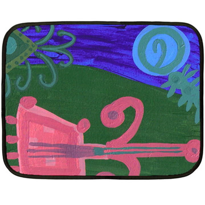 Pink Guitar Double Sided Fleece Blanket (Mini) 