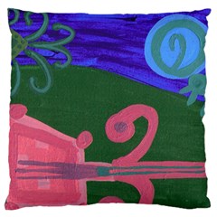 Pink Guitar Standard Flano Cushion Case (two Sides) by snowwhitegirl