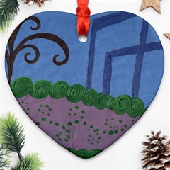 Purple Shoe Heart Ornament (two Sides) by snowwhitegirl