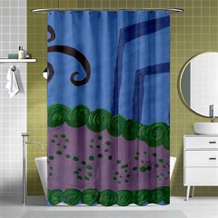 Purple Shoe Shower Curtain 48  X 72  (small)  by snowwhitegirl