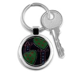 Christmas Hearts Key Chains (Round)  Front