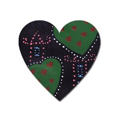 Christmas Hearts Heart Magnet