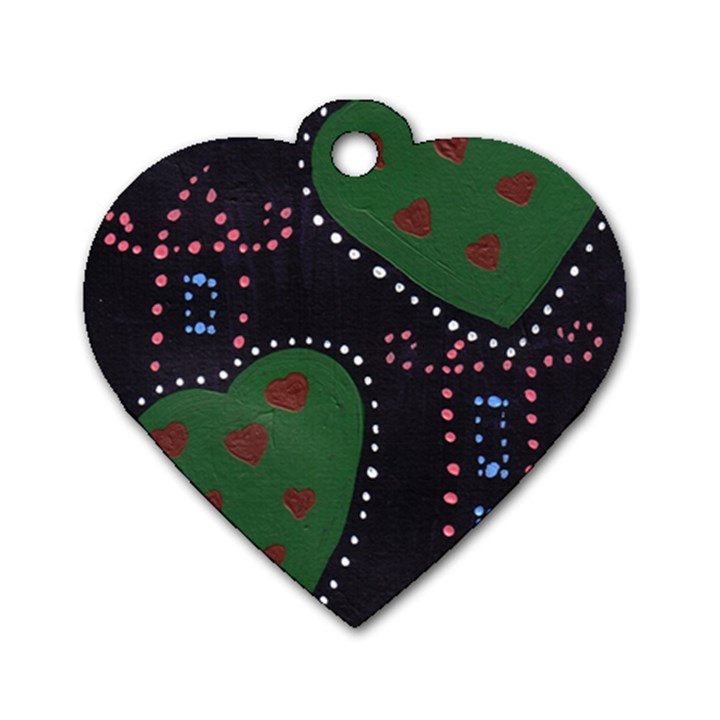 Christmas Hearts Dog Tag Heart (One Side)