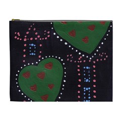 Christmas Hearts Cosmetic Bag (XL)