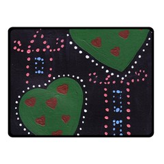 Christmas Hearts Double Sided Fleece Blanket (Small) 