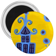 Blue House 3  Magnets by snowwhitegirl