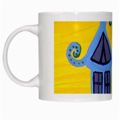 Blue House White Mugs