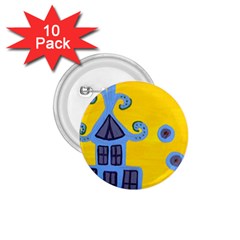 Blue House 1.75  Buttons (10 pack)