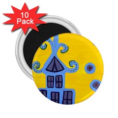 Blue House 2 25  Magnets (10 Pack)  by snowwhitegirl